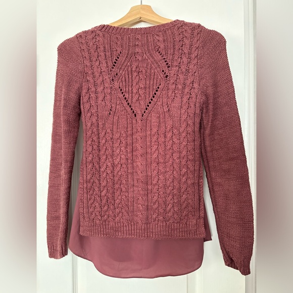 Anthropologie Moth Burgundy Cable Knit Twofer
Sweater - XS - Picture 3 of 6